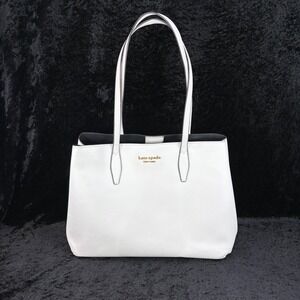 Kate Spade White Saffiano Leather Tote Bag Shoulder Purse Large